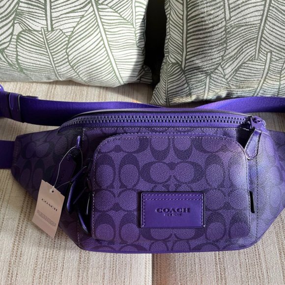 Coach Track Belt Bag in Sport Purple - Picture 1 of 8